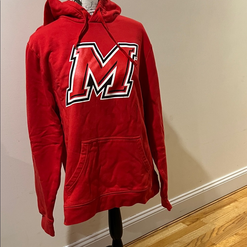 Marist University Fanatics Red Hoodie with Logo large unisex
